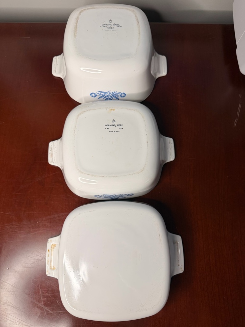 Set of 7 (4 lids) Blue Cornflower Corningware Casserole Dish set - Picture 5 of 9